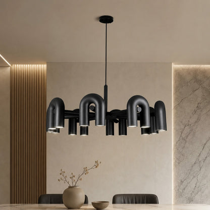 Dimmable Glass Shade Pendant Light Metal Frame Kitchen