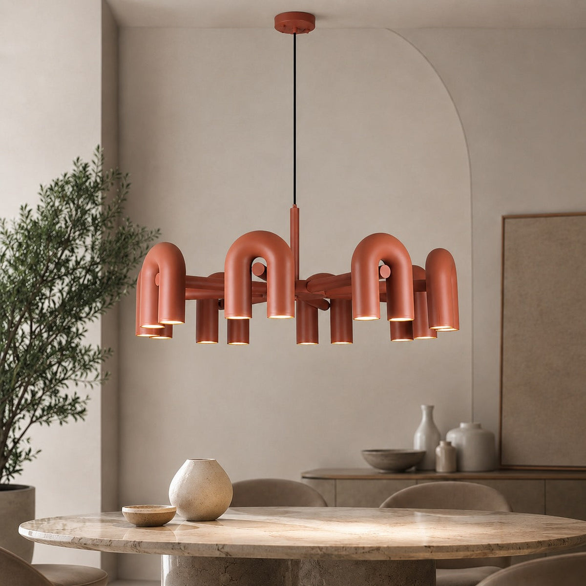 Dimmable Glass Shade Pendant Light Metal Frame Kitchen