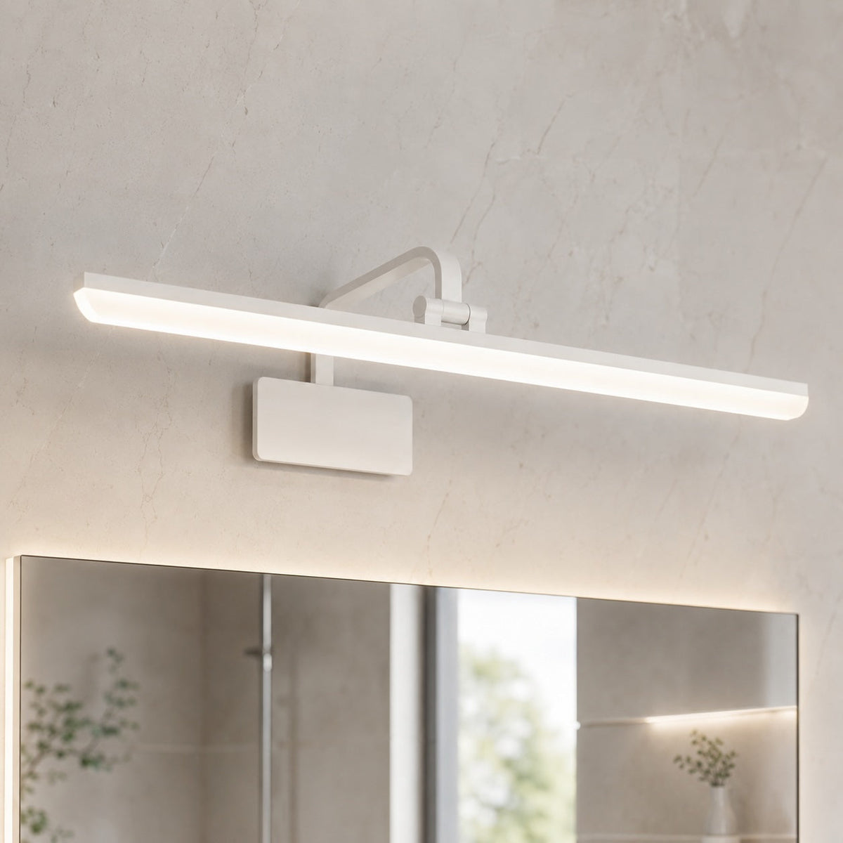 Metal & Glass LED Wall Light 12W 3000K 43–57cm Kitchen & Living Room