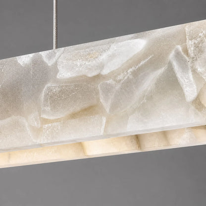 Luxury Linear Marble LED Pendant Light Minimalist Chandelier Kitchen Island Dining Room Bar Ceiling