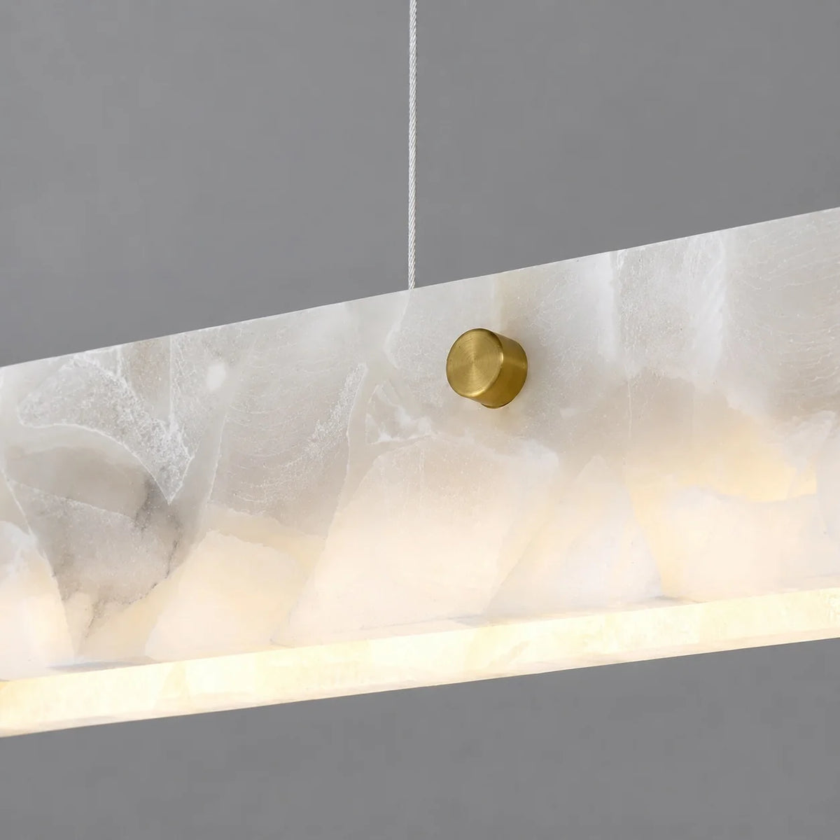 Luxury Linear Marble LED Pendant Light Minimalist Chandelier Kitchen Island Dining Room Bar Ceiling
