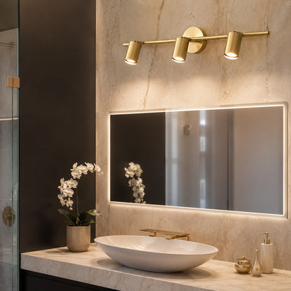 Brass Rotating Spotlight Wall Light GU10 1–4 Head 350° Wall or Ceiling