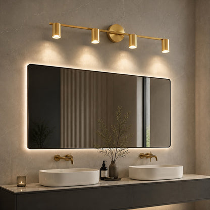 Brass Rotating Spotlight Wall Light GU10 1–4 Head 350° Wall or Ceiling