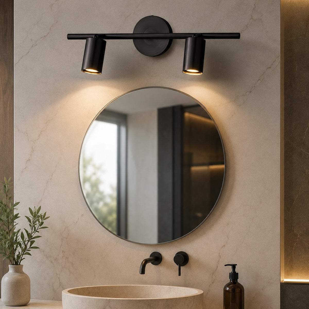 Brass Rotating Spotlight Wall Light GU10 1–4 Head 350° Wall or Ceiling