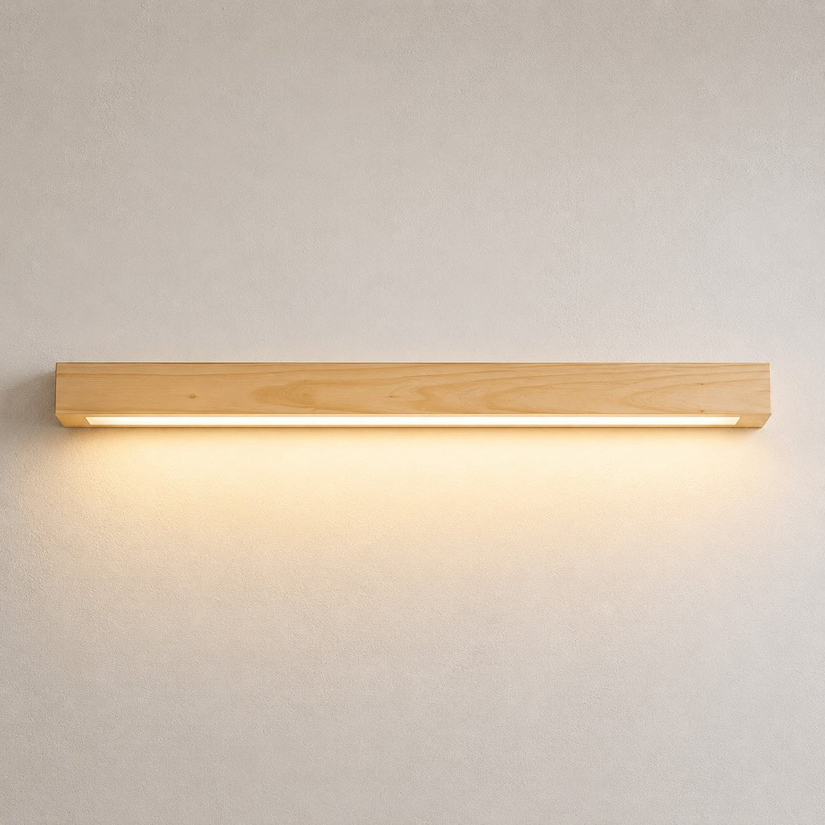 Wood Linear LED Wall Light Downlight or Up & Down 60–120cm Dimmable