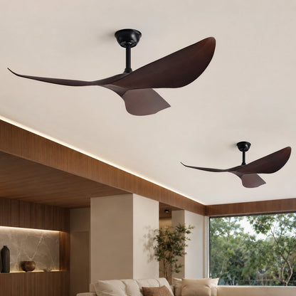 Dual Downrod Quiet DC Ceiling Fan 6 Speed Reversible without Light 96 or 132 cm