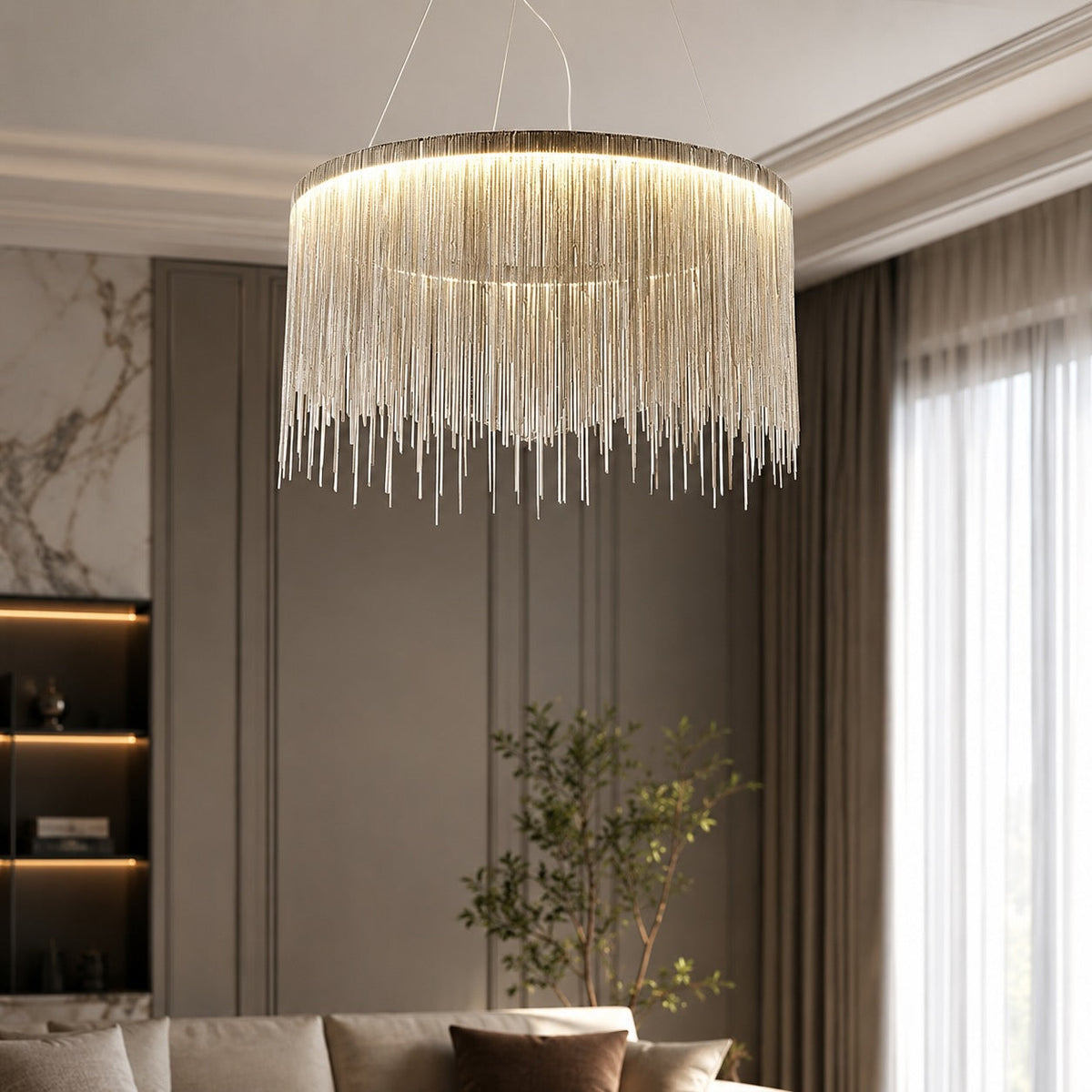 Adjustable Aluminium Chandelier LED Hanging Light