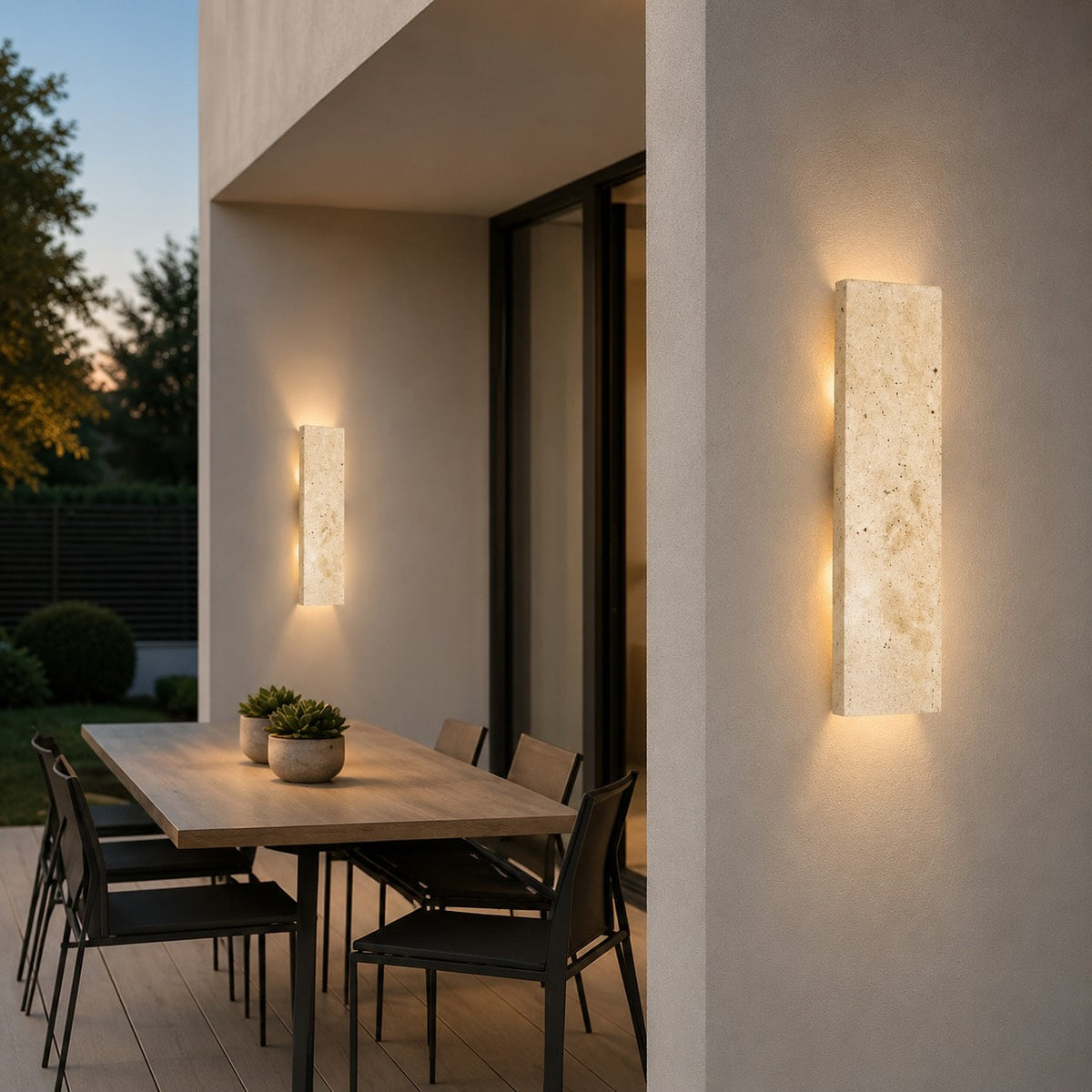 Modern Wall Light Outdoor Wall Sconce Wall Mounted Natural Stone Dimmable LED IP65