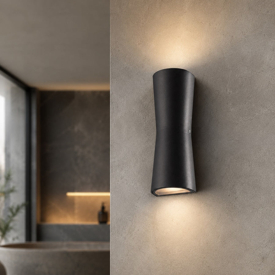 Modern Outdoor Wall Lantern Waterproof Metal and Acrylic LED Wall Light Fixture