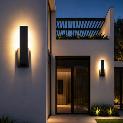 Modern Outdoor Wall Light Wall Mounted Weatherproof Aluminum LED Adjustable Design
