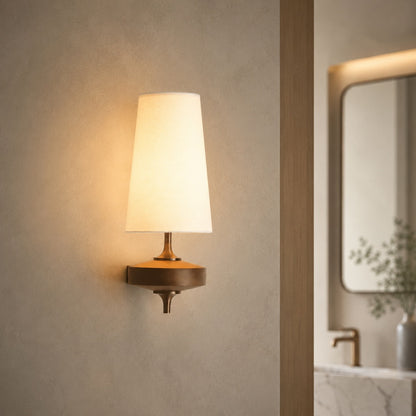 Walnut Metal Wall Sconce Adjustable LED Reading Light