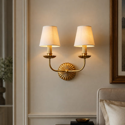 Antique Gold Wall Light Adjustable Metal LED Fixture