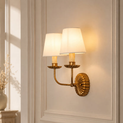 Antique Gold Wall Light Adjustable Metal LED Fixture