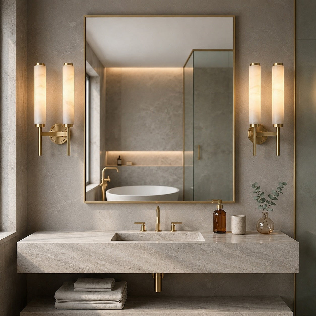 Alabaster Adjustable Wall Sconce
