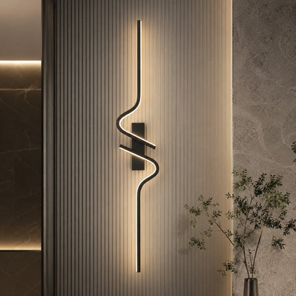 Curved Metal Wall Sconce Adjustable LED Wall Light