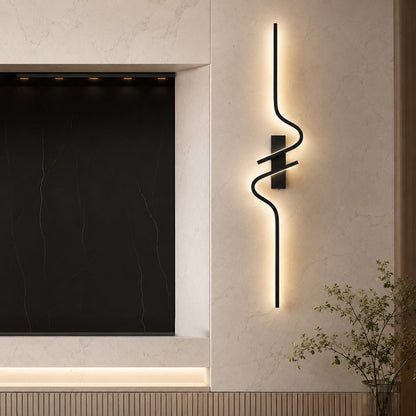 Curved Metal Wall Sconce Adjustable LED Wall Light