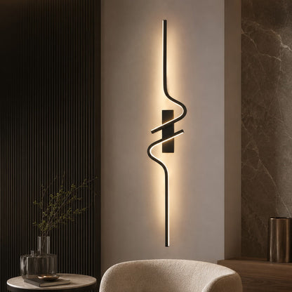 Curved Metal Wall Sconce Adjustable LED Wall Light