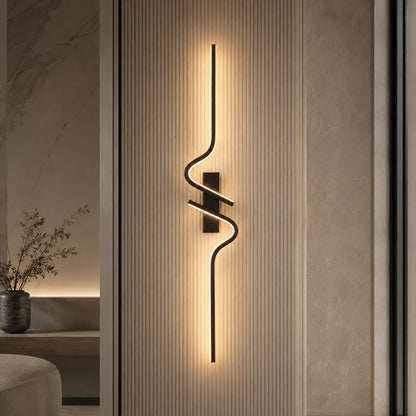 Curved Metal Wall Sconce Adjustable LED Wall Light