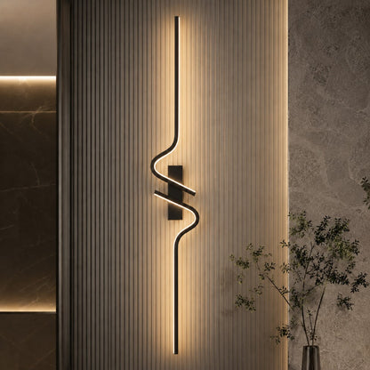 Curved Metal Wall Sconce Adjustable LED Wall Light