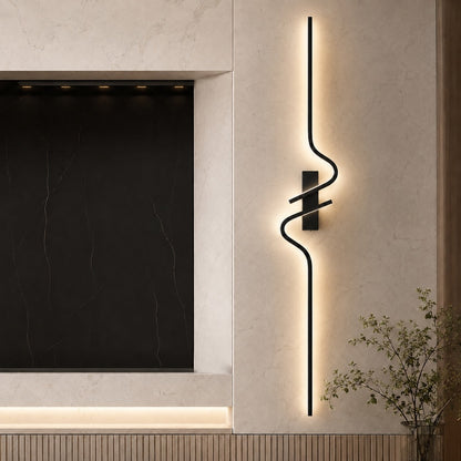 Curved Metal Wall Sconce Adjustable LED Wall Light