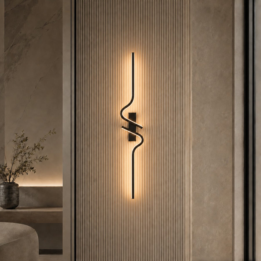 Curved Metal Wall Sconce Adjustable LED Wall Light