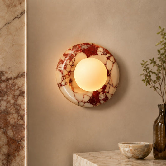 Onyx Stone Wall Sconce LED Lighting Fixture Warm