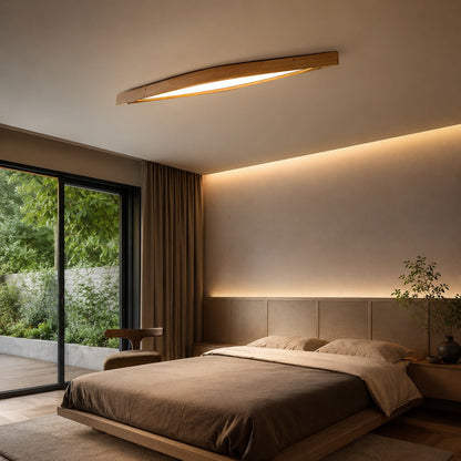 Diamond Wood LED Strip Ceiling Light 148cm Adjustable Colour Temperature