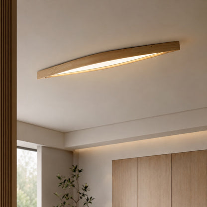 Diamond Wood LED Strip Ceiling Light 148cm Adjustable Colour Temperature