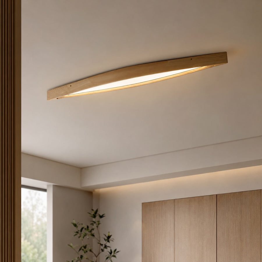 Diamond Wood LED Strip Ceiling Light 148cm Adjustable Colour Temperature