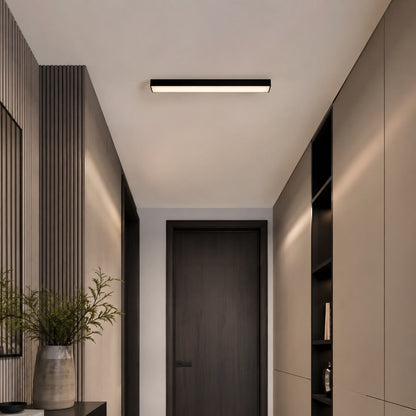 Minimalist LED Strip Flush Mount Ceiling Light Aluminium Dimmable 12-80W