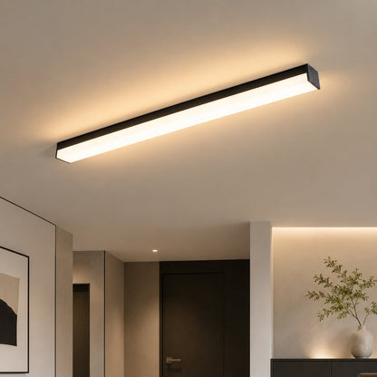 Minimalist LED Strip Flush Mount Ceiling Light Aluminium Dimmable 12-80W