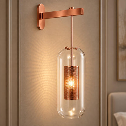 Glass Globe Wall Sconce Adjustable Wall Mounted LED