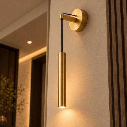 Suspended Brass Wall Sconce Adjustable Dimmable LED