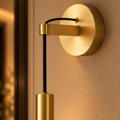 Suspended Brass Wall Sconce Adjustable Dimmable LED