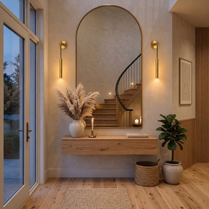 Suspended Brass Wall Sconce Adjustable Dimmable LED
