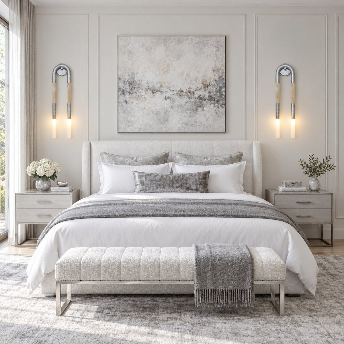 Flush Mount Metal Wall Light Adjustable LED Sconce