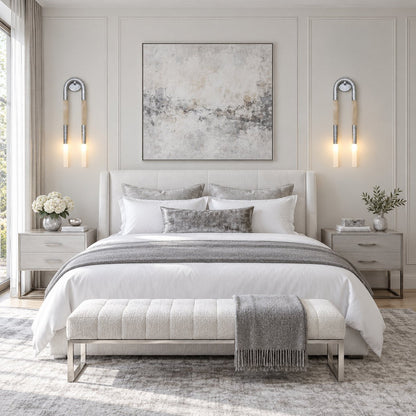 Flush Mount Metal Wall Light Adjustable LED Sconce