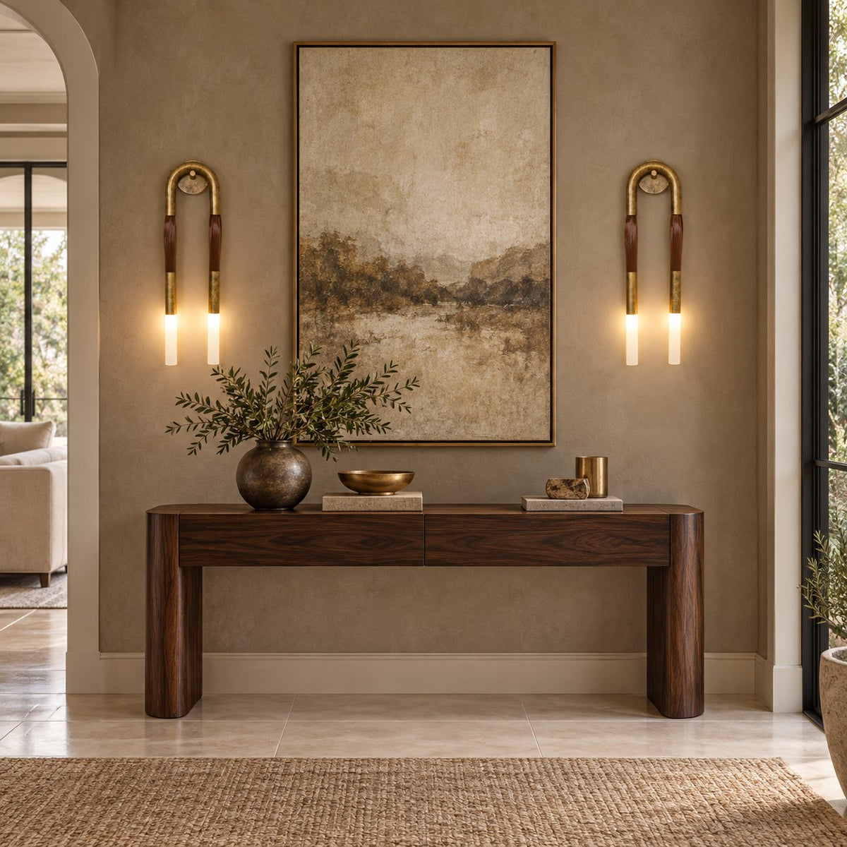 Flush Mount Metal Wall Light Adjustable LED Sconce