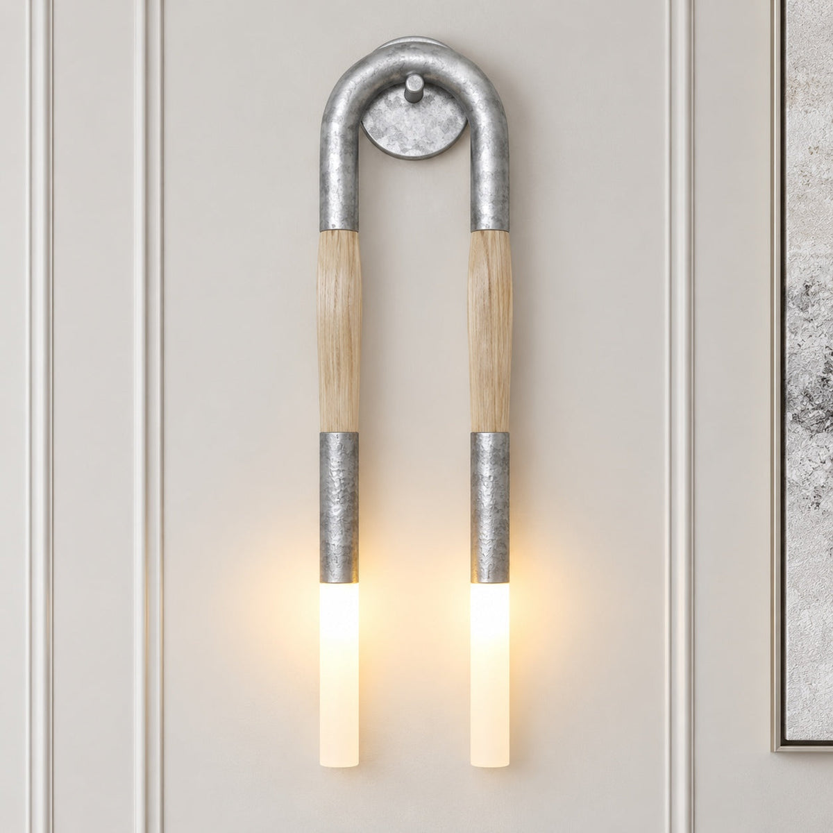 Flush Mount Metal Wall Light Adjustable LED Sconce