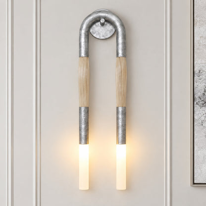 Flush Mount Metal Wall Light Adjustable LED Sconce
