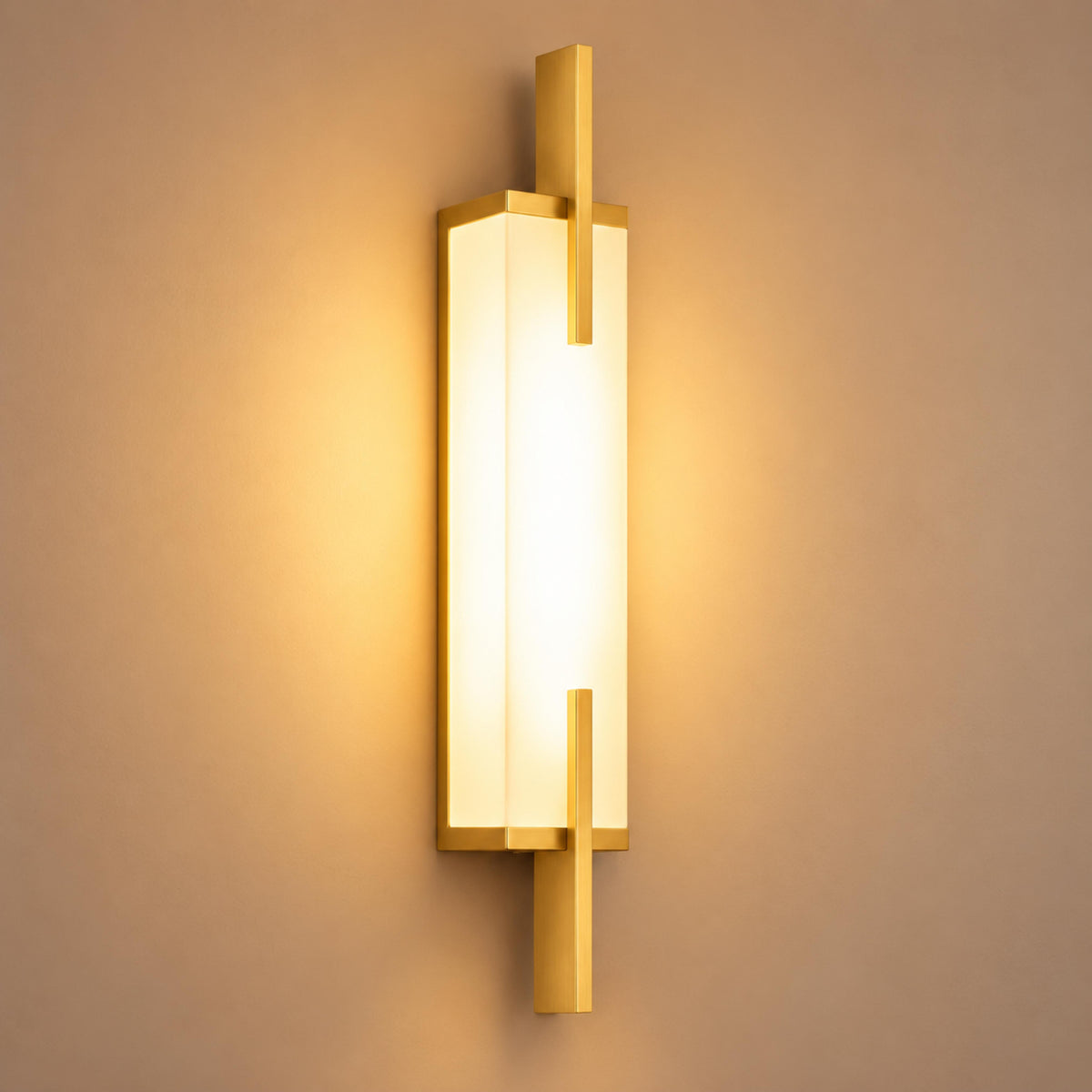 Alabaster Panel Wall Sconce Copper LED Adjustable Light