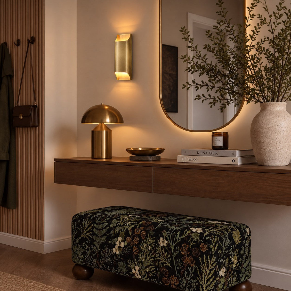 Solid Brass Wall Sconce Up Down LED Architectural Light