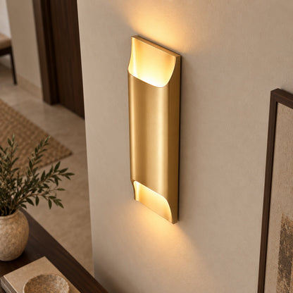Solid Brass Wall Sconce Up Down LED Architectural Light