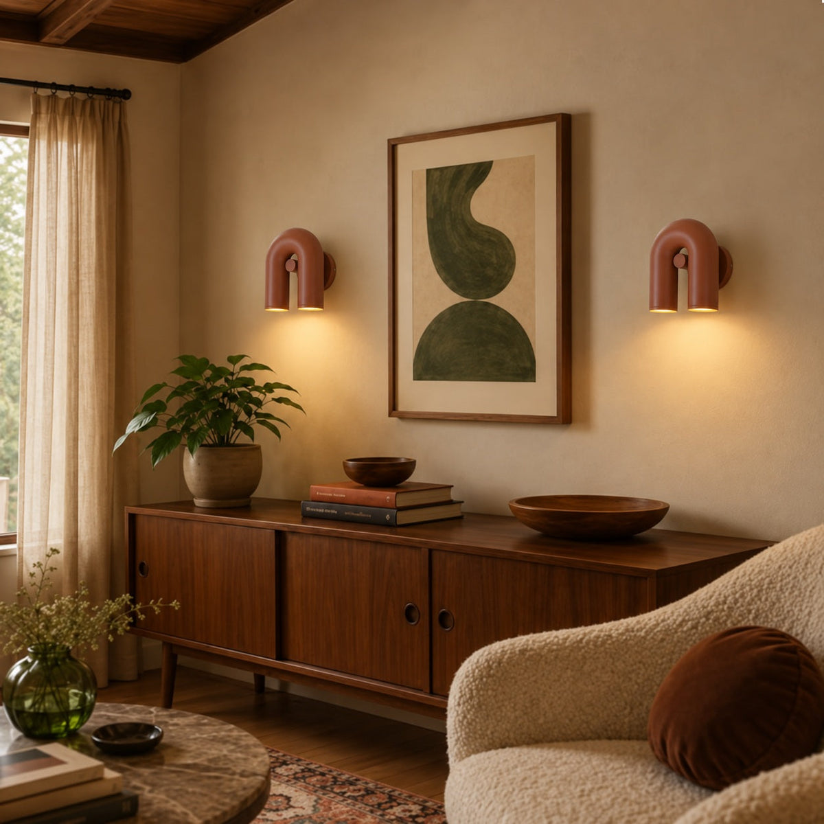 Curved U-Shape LED Wall Sconce