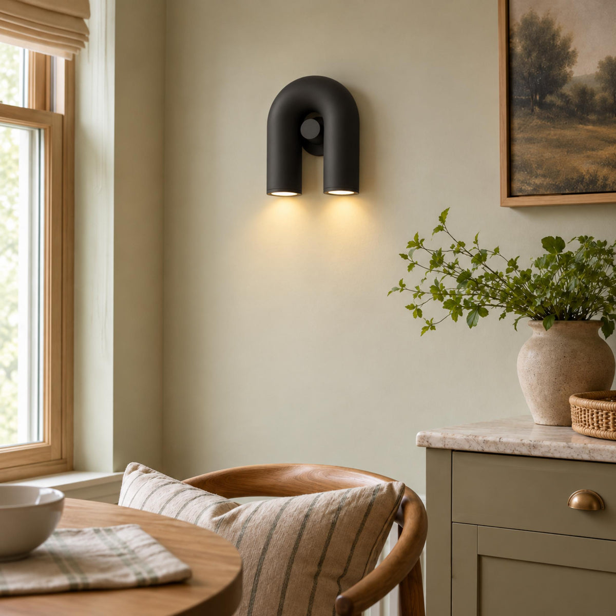Curved U-Shape LED Wall Sconce