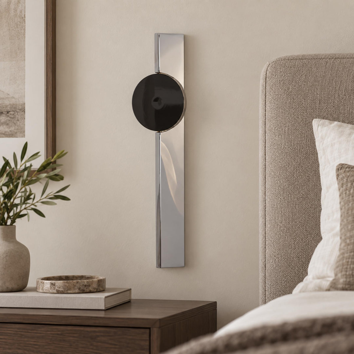 Mirrored Chrome Wall Sconce Adjustable LED Reflection