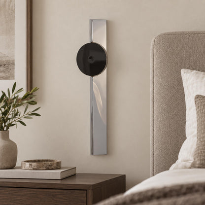 Mirrored Chrome Wall Sconce Adjustable LED Reflection