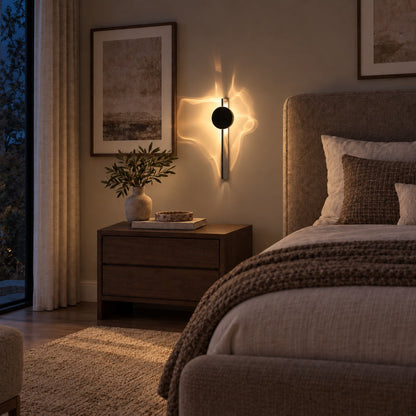 Mirrored Chrome Wall Sconce Adjustable LED Reflection