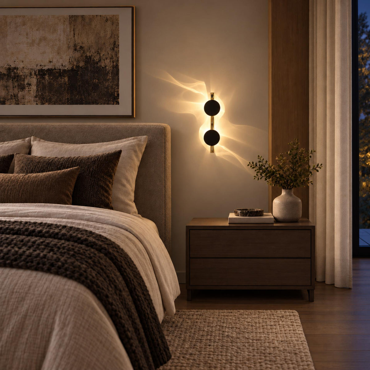 Mirrored Chrome Wall Sconce Adjustable LED Reflection