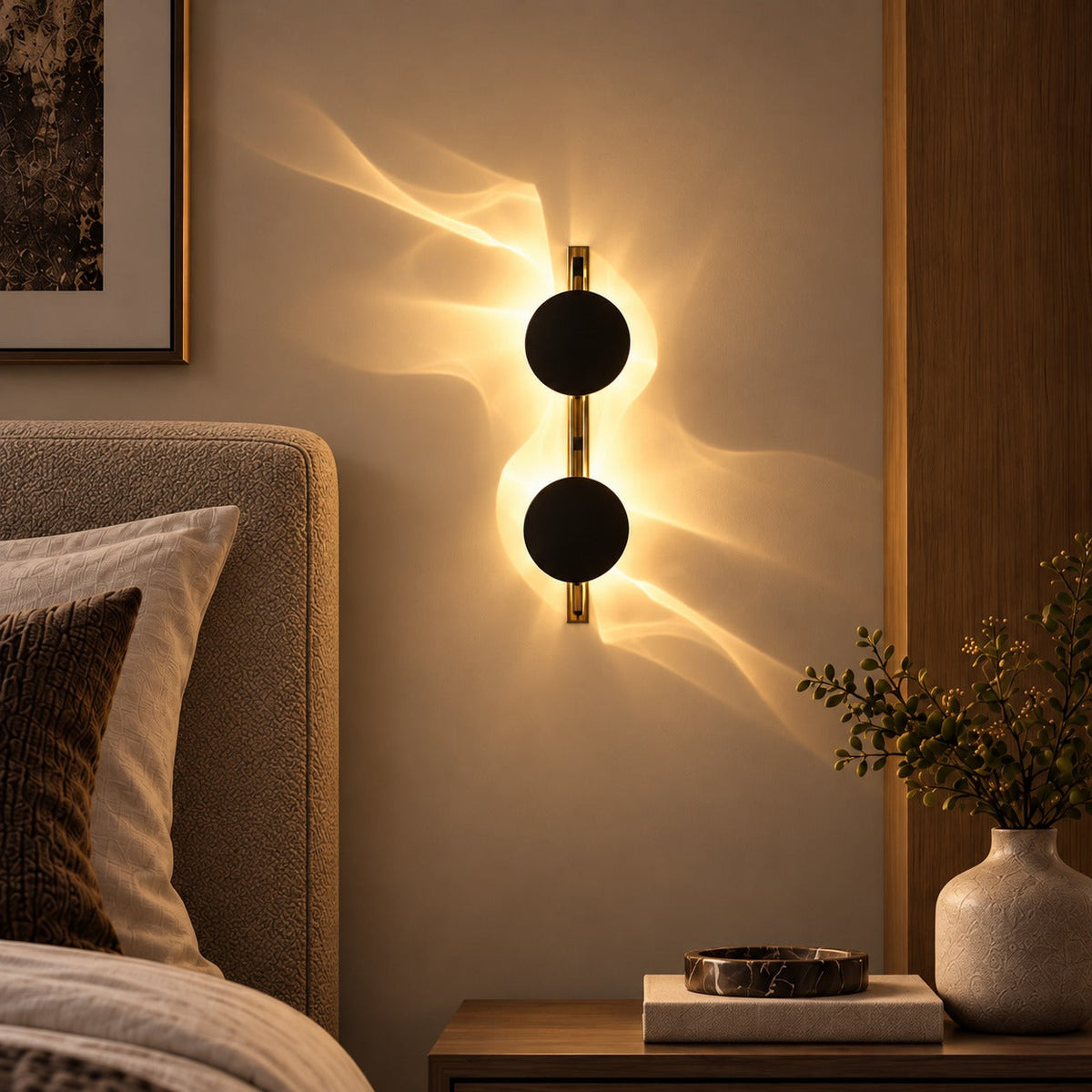 Mirrored Chrome Wall Sconce Adjustable LED Reflection